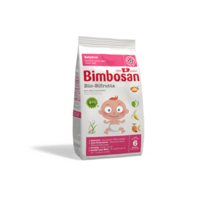 Bimbosan Bio Getreide-Milchbrei mit Früchten